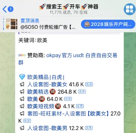 telegram搜索群，搜索王开车神器