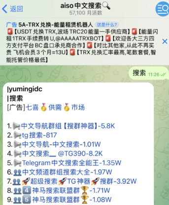 telegram超级搜索，telegram搜片机器人