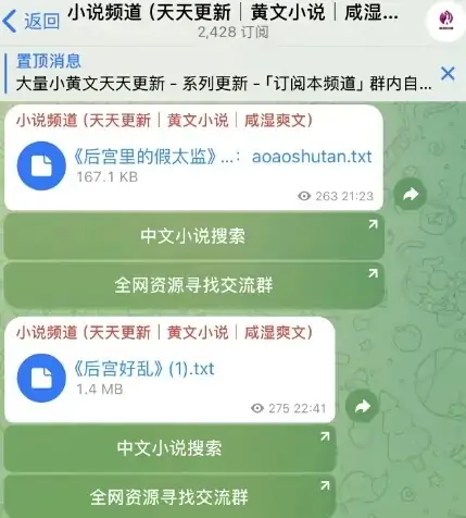 telegram电子书群，整理优秀的telegram小说群组！