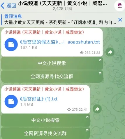 telegram电子书群，整理优秀的telegram小说群组！