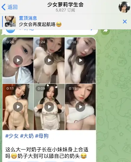 telegram福利频道，少女萝莉学生会