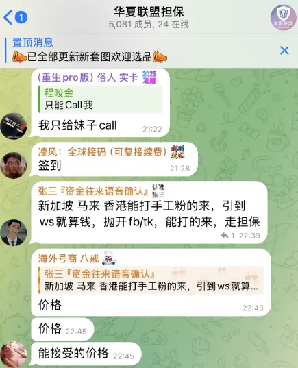 telegram担保群，华夏联盟担保