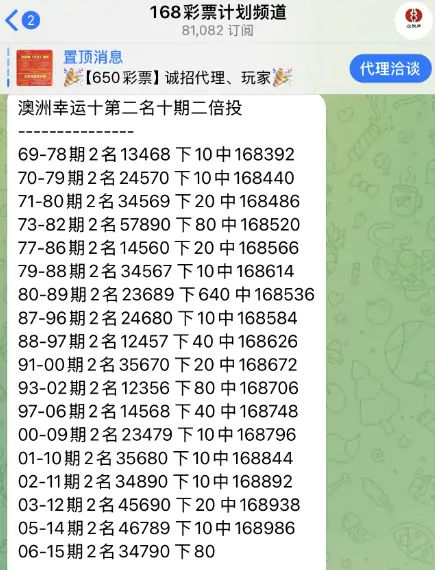 telegram彩票群，168彩票群