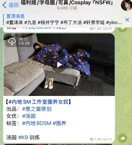 telegram成人群，福利姬字母圈