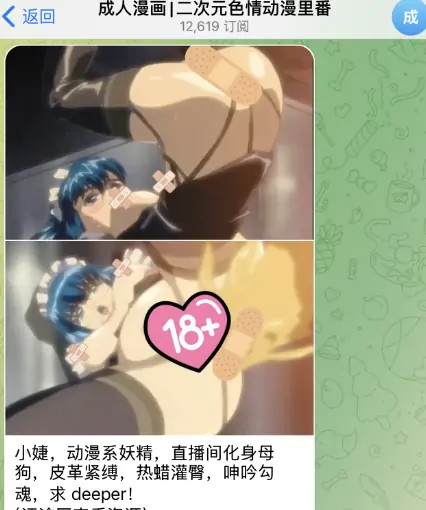 telegram动漫群，成人漫画二次元色情动漫