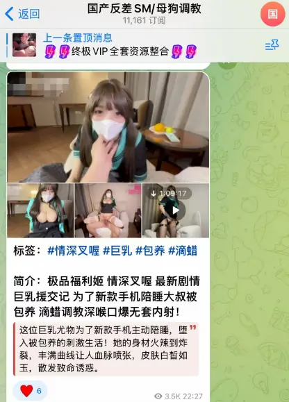 成人电报群，国产反差SM母狗调教